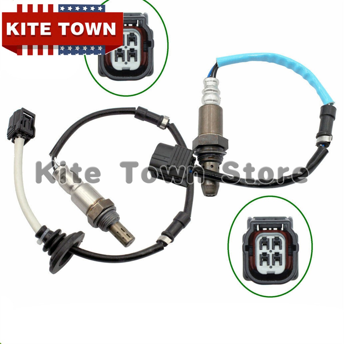 2x Front/Rear O2 Oxygen Sensor For 2006-11 Honda Civic Si