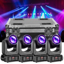 4Pcs 150W LED Beam Moving Head 6 12 Prisms Gobos DJ Stage Light DMX Flight Case