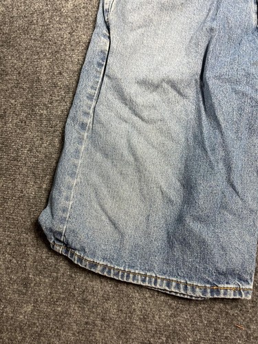 Levis 569 Denim Jeans Men's Loose Straight Fit Blue Shorts Size 34x12 - Picture 10 of 14
