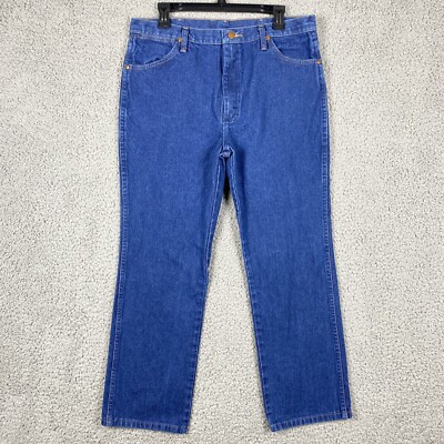 Vtg Wrangler Cowboy Cut 936PWD Mens 36x30 Dark Wash Denim Jeans Rodeo Ranch Work