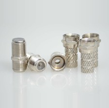 REPAIR KIT FOR SKY & FREESAT TWIN COAX CABLE 4 X F CONNECTOR & 2 JOINING BARREL