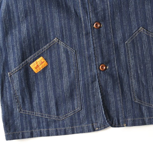 Retro Japanese Amekaji Style Button Up L/S Striped Baseball Jersey Shirt Jacket - Picture 11 of 18