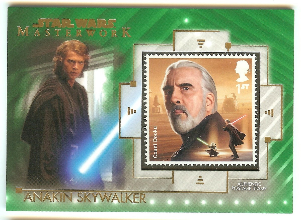 2020 Topps Star Wars Masterwork Anakin Skywalker Green Stamp Relic 
