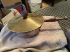 VINTAGE FONDUE CHAFING SERVING CANDLE WARMING PAN — photo 2