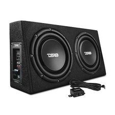 DS18 PU210A Amplified Dual 10" Subwoofer Shallow Enclosure For Pick-Up Trucks