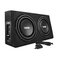 DS18 PU210A Amplified Dual 10" Subwoofer Shallow Enclosure For Pick-Up Trucks