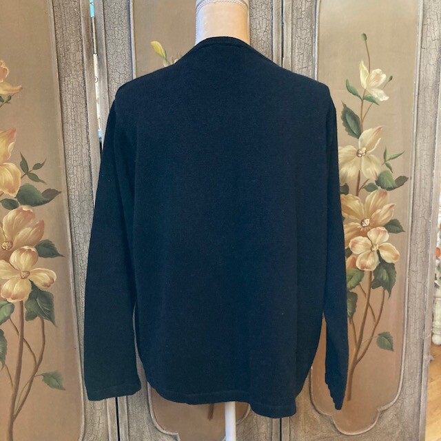 BASIC EDITION woman's cardigan with poinsettias  … - image 4