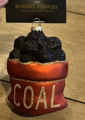Robert Stanley Sack Of Coal Christmas Ornament Naughty List Coal Ornament