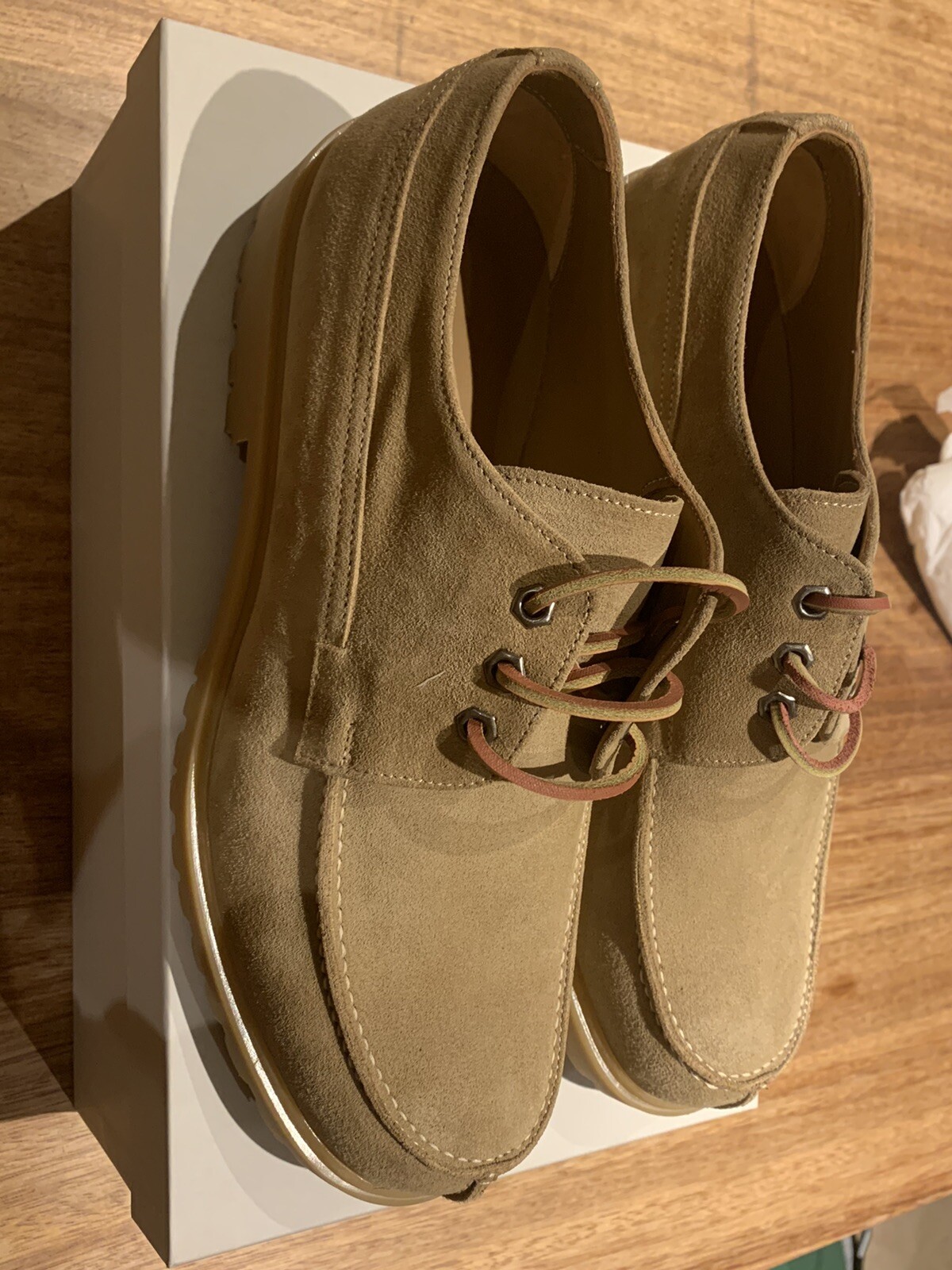 SAOLA TAUPE Cerruti 1881 FS DERBY UK9 EU 43 suole in gomma