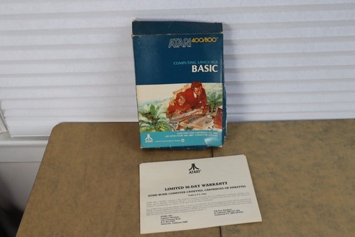 Atari BASIC Cartridge Box & Card Only 400 800 XL XE Vintage Original ...