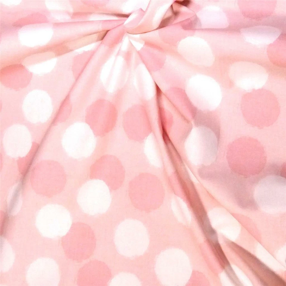 Rubor burbujeante, lunares grandes rosas y blancos algodón A Riley Blake (ver tallas) Foto 3 de 3