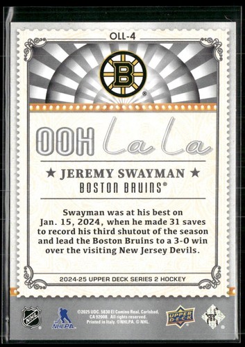 24/25 UPPER DECK SERIES 2 OOH LA LA Hockey (#OLL1-OLL30) U-Pick From List - Picture 9 of 61