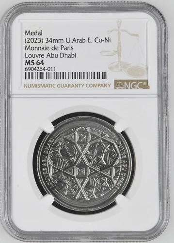 UAE United Arab Emirates 2023 Monnaie De Paris Louvre Abu Dhabi NGC MS 64 Medal