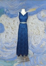 MY MICHELLE Navy Blue SPARKLE Formal Dress Gown Lace SEQUIN Prom Juniors 3 134