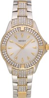 Valentine's Special Analogue Display Seksy Ladies' Stone Set Silver & Gold Watch Valentine's Special Analogue Display Seksy Ladies' Stone Set Silver & Gold Watch