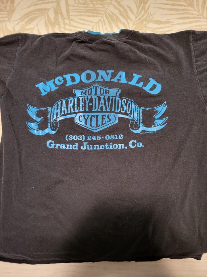 Camiseta De Colección Harley Davidson 3D Emblem Survivors 1989 Wolf Gráfico L Foto 2 de 2