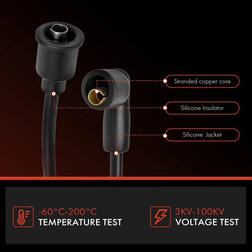 Juego de 9 cables de bujías para International Harvester 100 150 200 1010 1110 1210 Foto 4 de 4