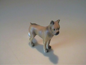 VINTAGE 1960'S MINIATURE BONE CHINA BOXER DOG 🐶