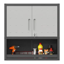 Metal Wall-Mounted Tool Storage Cabinet With Locking Door And 1 Shelf 1 Opened D
