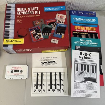 Quick Start Keyboard Kit Box Set Play Hits Of Superstars In Minutes W/ Cassette