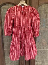 J. Crew Crewcuts Girl s Red Floral Boho Tiered Peasant Dress Size 8 Holiday