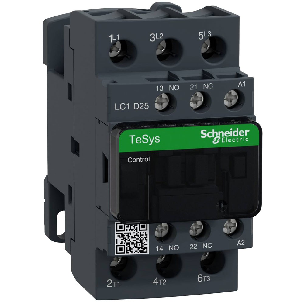 Schneider Electric TeSys Contactor 3-pole 25A 24V 50/60Hz 1NO/1NC