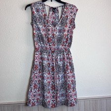 Rue21 Boho Floral Sundress Small Multicolor Sleeveless Lightweight Summer Dress