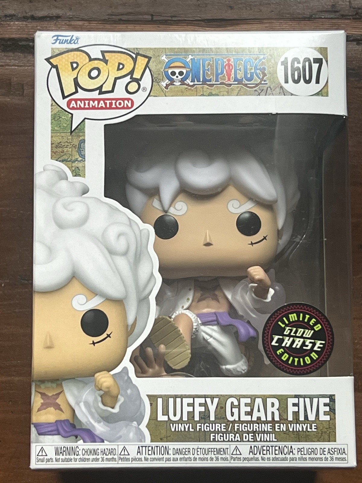Figurine Luffy Gear Five 1607 Chase Funko Pop One Piece en vinyle phosphorescent haut de gamme