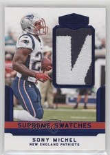 2018 Panini Plates & Patches Supreme Swatches Blue 50/50 Sony Michel #SS-SM 0e5