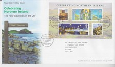 GB ROYAL MAIL FDC 2008 CELEBRATING NORTHERN IRELAND MINIATURE SHEET TALLENTS
