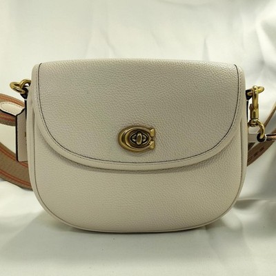 COACH Willow Saddle Bag CA094 Shoulder Bag Off White Women's from Japan Rank B
