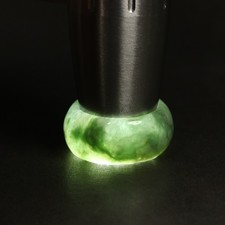 Size 11.5 Certified Grade A 100 Natural Green Burma Jadeite Jade Ring 02441