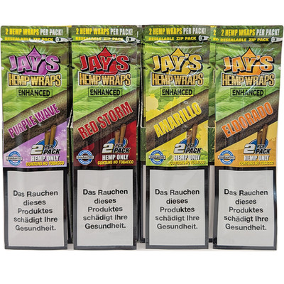 6x Juicy Hemp Wraps (3Pck) aus Hanf ohne Tabak Blunt Pack Aromatisiert Flavoured