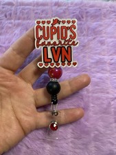 Nurse Badge Reel Name Tag Holder for Work ID, LVN Healthcare