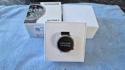 Amazfit Active 2 Round Smartwatch   Schwarz   sehr guter Zustand