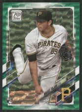 2021 Topps Green Foil #612 Miguel Yajure /499 Pittsburgh Pirates TW1368
