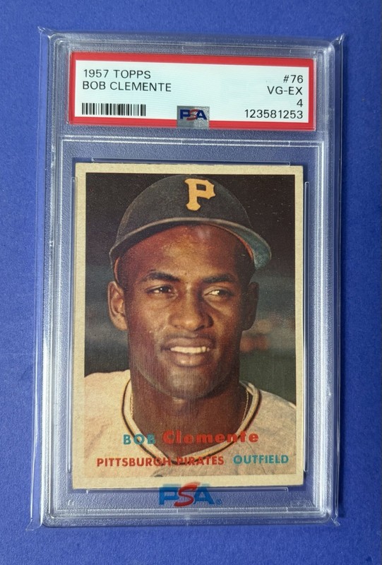 1957 Topps Bob Clemente Pittsburgh Pirates #76 PSA 4 VG-EX