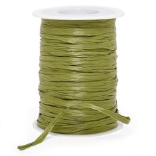 Olive Matte Raffia Ribbon 1/4" X 100 Yards Olive
