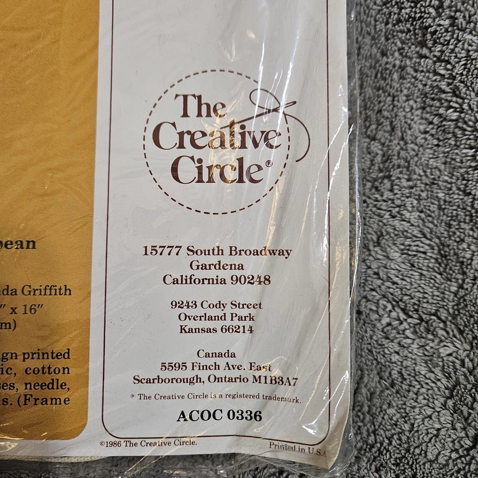 Creative Circle Jacobean Sampler Embroidery Kit  0336 Vtg New Unopened - Image 4 of 4