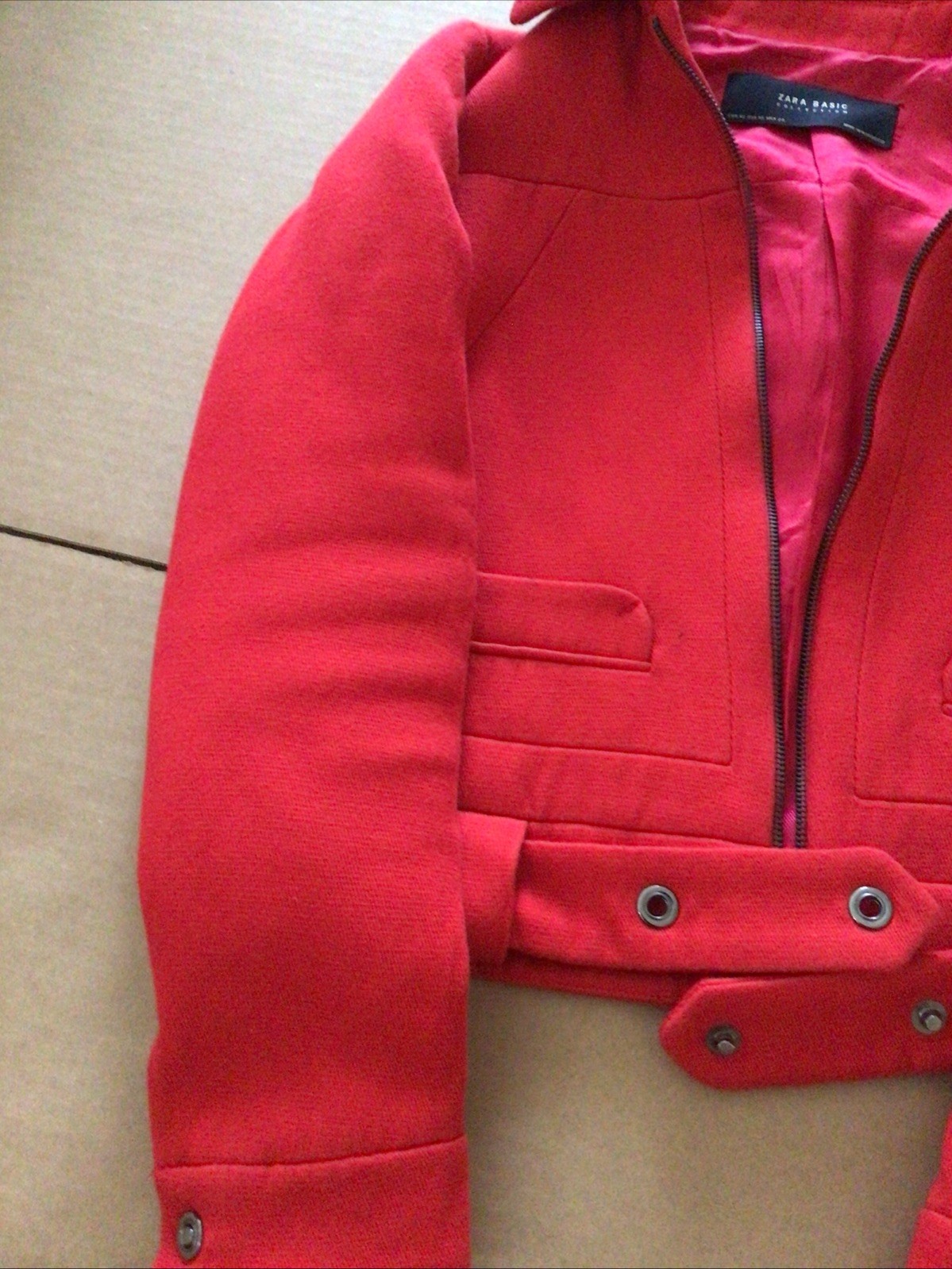Zara Women’s Red  Basic Collection Jacket. Size X… - image 14