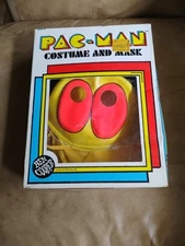 Vintage 1982 Midway Pac-Man Costume Ben Cooper All Vinyl Poor Condition 