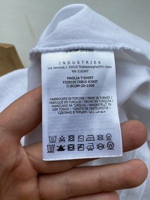 Moncler White T-Shirt Mountain Logo Designer Luxury Fashion Tee