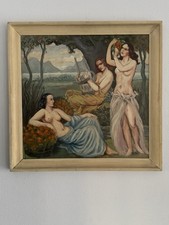 SUPERBE SCÈNE ANIMÉE DS LE GOÛT DE JACQUELINE MARVAL-  ÉCOLE DEB XXEME