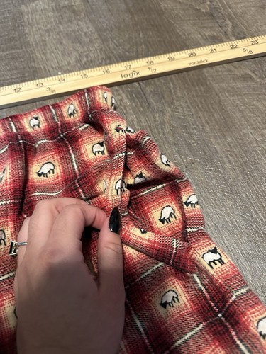 Woolrick Sheep Printed Pajama Flannel Pants Women’s Ruby Sheep Plaid M Medium - Afbeelding 5 van 7