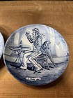 2- Boch Delfts Mini Tea Plates Dutch Tavern Scene Vintage Stamped Absinthe & Ale — photo 5