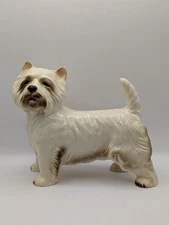 Coopercraft West Highland Terrier Dog Ceramic Figurine Vintage 1970s H18cm W20cm