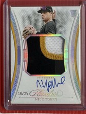 2025 Panini Flawless Nick Yorke Auto & 3 Color Patch 16/25 RC SP #FPA-NY (NICE!)