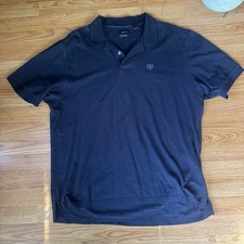 Izod Men's Short Sleeve Golf Polo Shirt Navy Blue Used XXL