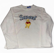 Women s Disney Winnie The Pooh Fleece Embroidered Sweatshirt Size L