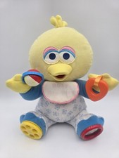 Vintage BUSY 15" BIG BIRD Baby Activity Center Plush Sesame Street PlaySkool